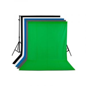 Tela Muselina Para Fotografia De Fondo Verde-Azul-Blanca-Negra Y Gris