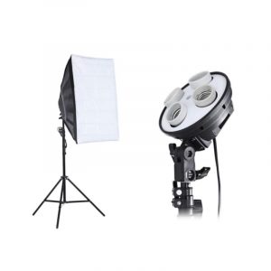 Socket De Luz X4 + Softbox 50×70 cm + Trípode 2mt Estudio